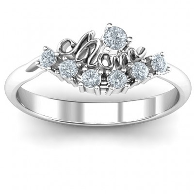 4 - 9 Stone Mom's Glimmering Love Ring  - Name My Jewelry ™