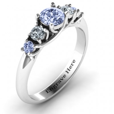 5-Stone Graduated Ring  - Name My Jewelry ™