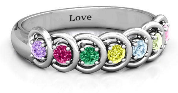 6 to 9 Stones in Halo Ring - Name My Jewelry