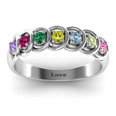 6 to 9 Stones in Halo Ring  - Name My Jewelry ™