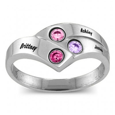 Au Courant  Ring with 2-4 Stones  - Name My Jewelry ™