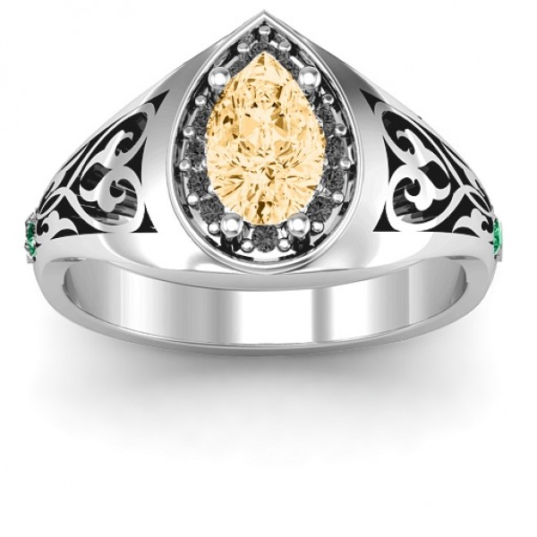Aphrodite Ring with Side Gems - Name My Jewelry ™