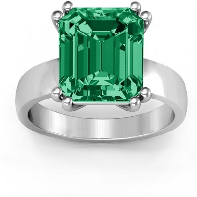 Basket Set Emerald Cut Ring - Name My Jewelry ™
