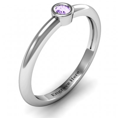Beloved Classic Bezel Set Ring - Name My Jewelry ™