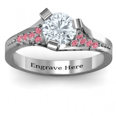 Beloved Tri-Set Ring with Accents - Name My Jewelry ™