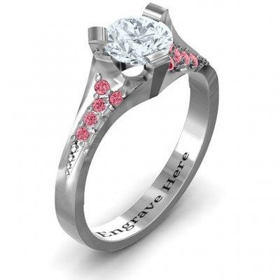 Beloved Tri-Set Ring with Accents - Name My Jewelry ™