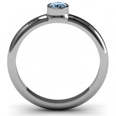 Bezel Set Solitaire Ring - Name My Jewelry ™