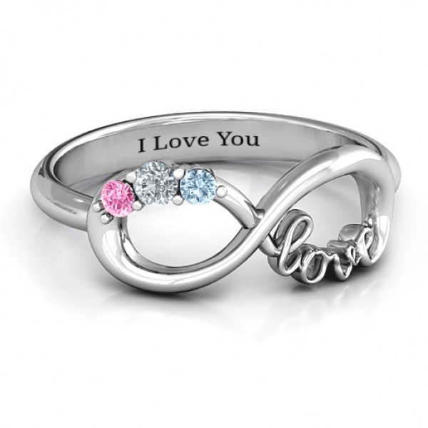 Birthstone Infinity Love Ring  - Name My Jewelry ™
