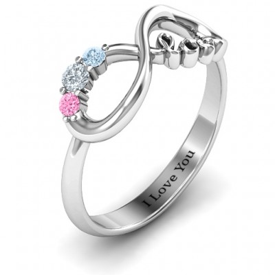 Birthstone Infinity Love Ring  - Name My Jewelry ™