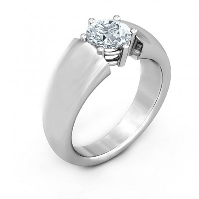 Bold Devotion Solitaire Ring - Name My Jewelry ™
