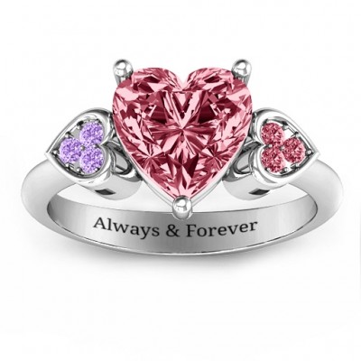 Brilliant Love Accented Heart Ring - Name My Jewelry ™