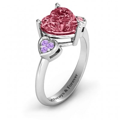 Brilliant Love Accented Heart Ring - Name My Jewelry ™