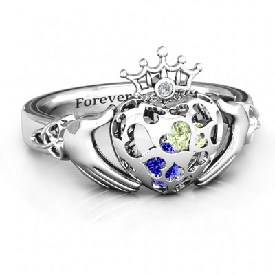 Caged Hearts Claddagh Ring - Name My Jewelry ™