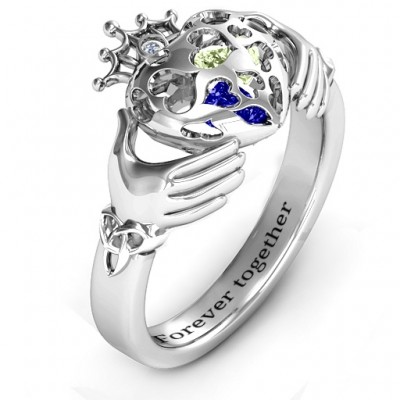 Caged Hearts Claddagh Ring - Name My Jewelry ™