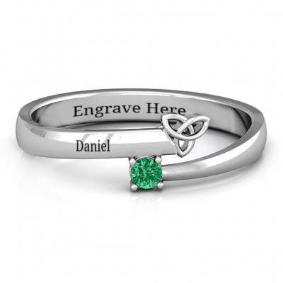 Celtic Solitaire Bypass Ring - Name My Jewelry ™
