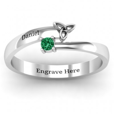Celtic Solitaire Bypass Ring - Name My Jewelry ™