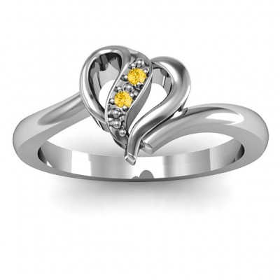 Centre Weave Fashion Heart Ring - Name My Jewelry ™