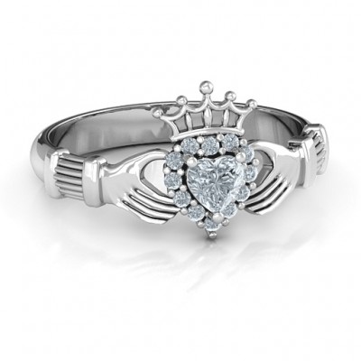 Claddagh with Halo Ring - Name My Jewelry ™