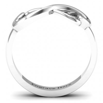Classic Hearts Infinity Ring - Name My Jewelry ™