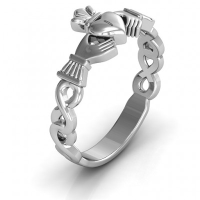 Classic Infinity Claddagh Ring - Name My Jewelry ™