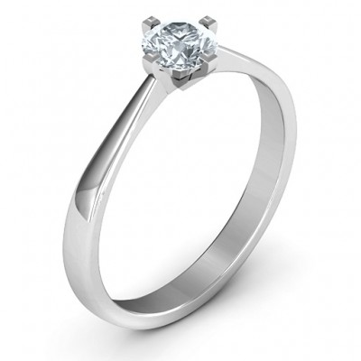 Classic Round Solitaire Ring - Name My Jewelry ™