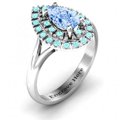 Cleopatra Double Halo Ring - Name My Jewelry ™