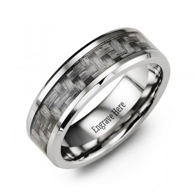 Cobalt & Carbon Fiber Ring - Name My Jewelry ™
