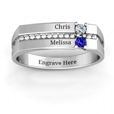 Crevice Beaded Women's Ring - Name My Jewelry ™