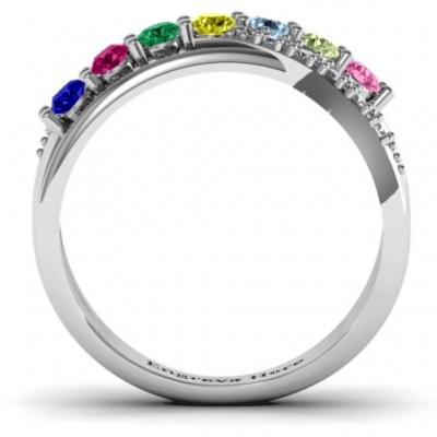 Crossover Accent Multi Band Ring - Name My Jewelry ™