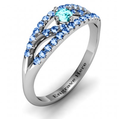 Crown Accent Ring - Name My Jewelry ™