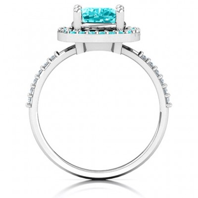 Cushion Cut Statement Ring with Halo - Name My Jewelry ™