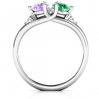 Darling Duo Double Gemstone Ring  - Name My Jewelry ™