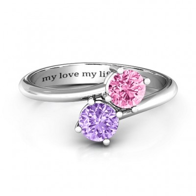 Destined For Love Double Gemstone Ring  - Name My Jewelry ™