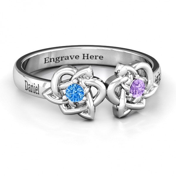 Double Celtic Gemstone Ring  - Name My Jewelry ™