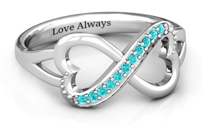 Double Heart Infinity Ring: Endless Love, Expertly Made