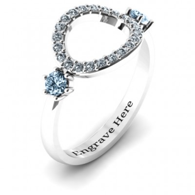 Double stone Karma Ring with Accents  - Name My Jewelry ™