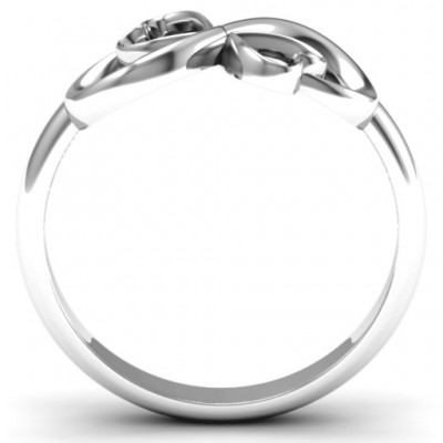 Duo of Hearts Infinity Ring - Name My Jewelry ™