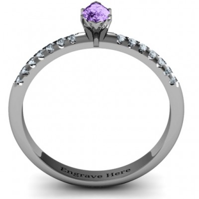 Elegant Marquise with Accent Band Ring - Name My Jewelry ™