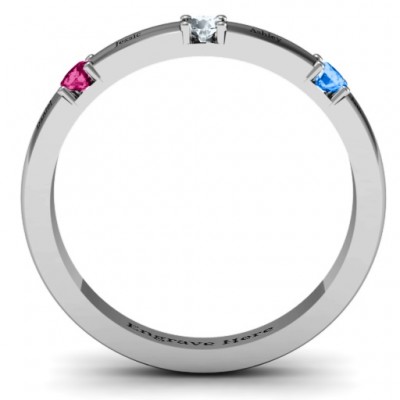 Elegant Three Gemstone Ring  - Name My Jewelry ™