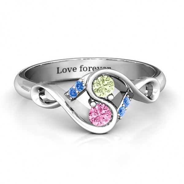 Element of Infinity Two Stone Ring  - Name My Jewelry ™