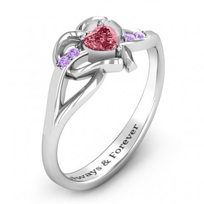 Endless Romance Engravable Heart Ring - Name My Jewelry ™