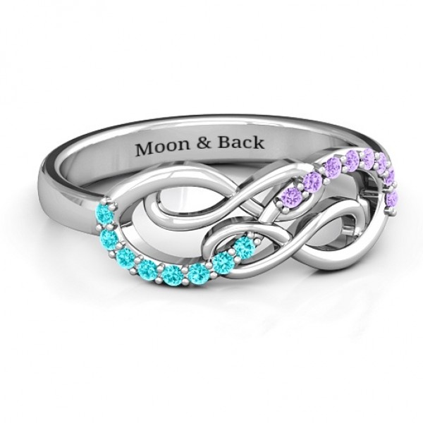 Everlasting Infinity Ring with Gemstones  - Name My Jewelry ™