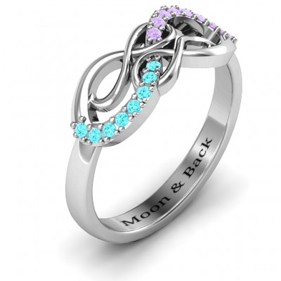 Everlasting Infinity Ring with Gemstones  - Name My Jewelry ™
