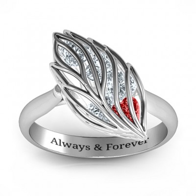 Exquisite Elm Cage Leaf Ring - Name My Jewelry ™