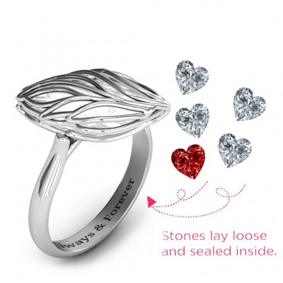 Exquisite Elm Cage Leaf Ring - Name My Jewelry ™