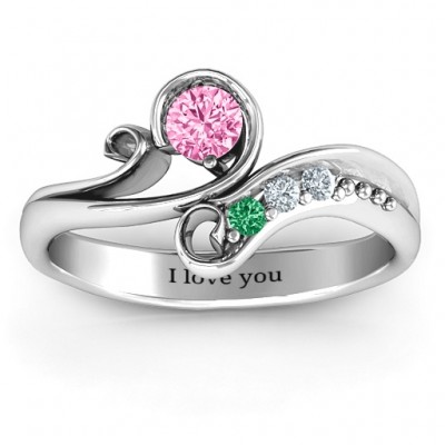 Family Flair Ring With 2-6 Birthstones  - Name My Jewelry ™