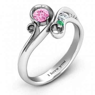 Family Flair Ring With 2-6 Birthstones  - Name My Jewelry ™