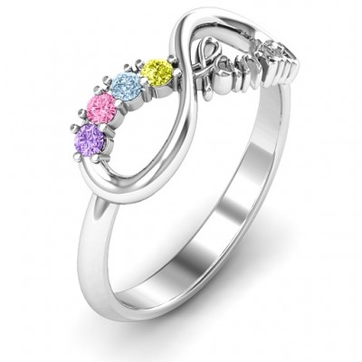 Family Infinite Love with Stones Ring  - Name My Jewelry ™