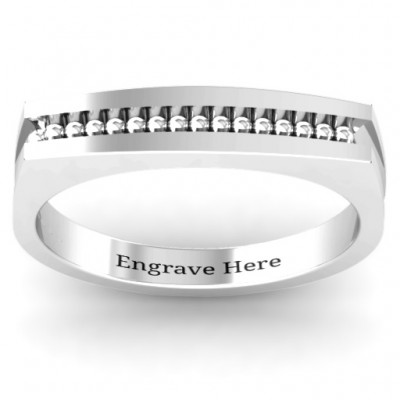 Fissure Beaded Groove Women's Ring - Name My Jewelry ™