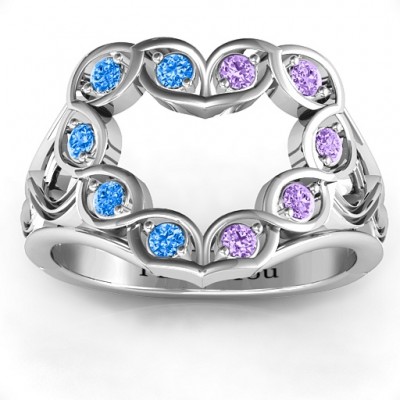 Floating Heart Infinity Ring - Name My Jewelry ™
